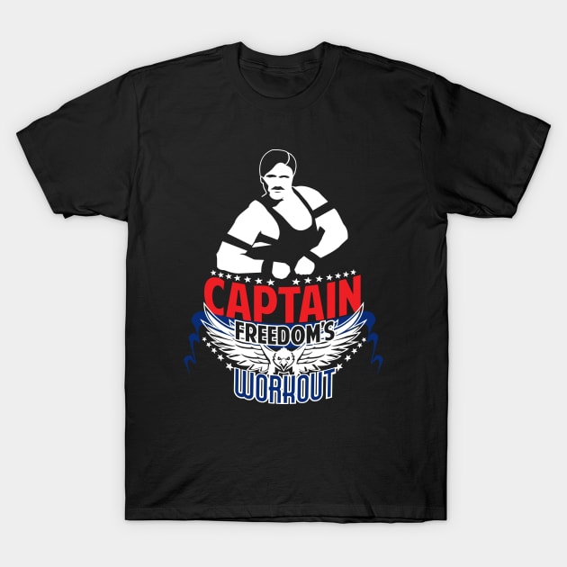 Captain Freedoms Workout T-Shirt by Meta Cortex